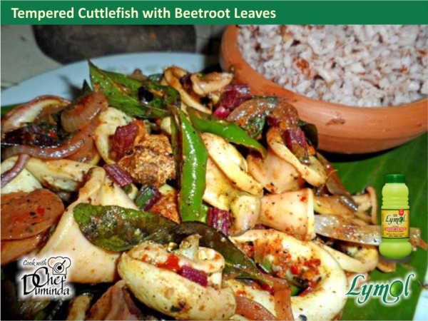 Tempered Cuttlefish with Beetroot Leaves